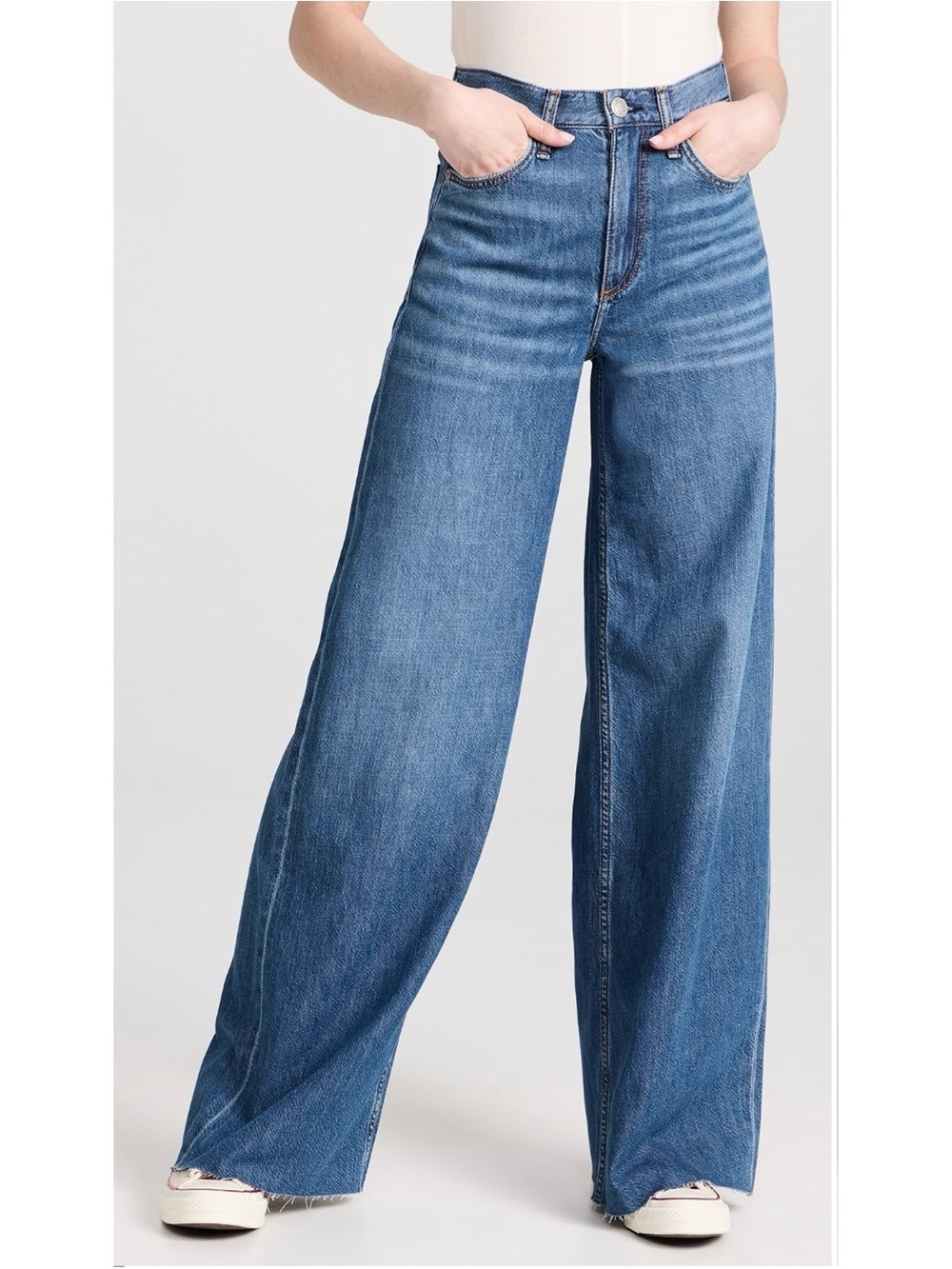 Rag & Bone Featherweight Sofie Wide-Leg Jeans Otto Blue 26
